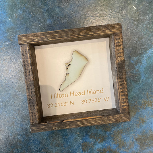 7X7" Hilton Head Island Sign
