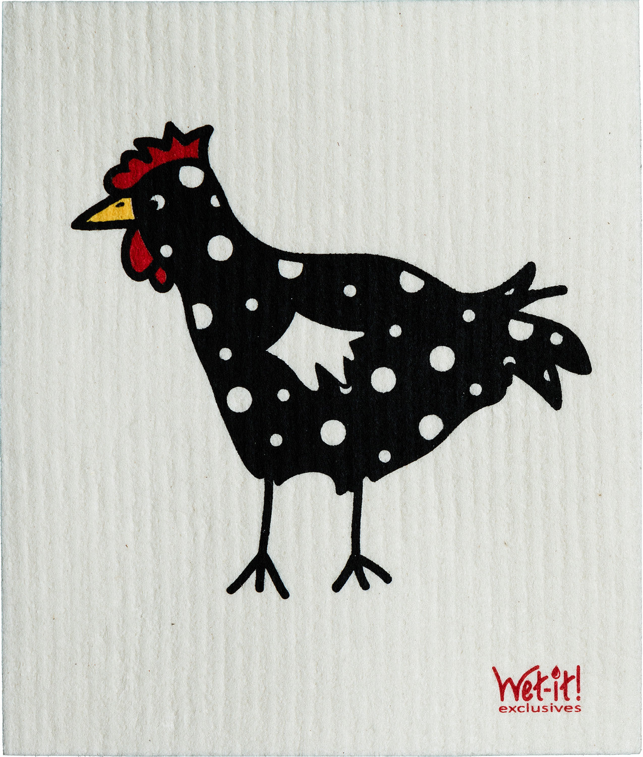 Wet-It Towel Spotted Black Hen