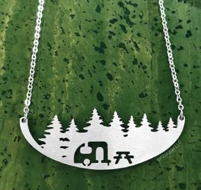 In the Woods Necklace Camper