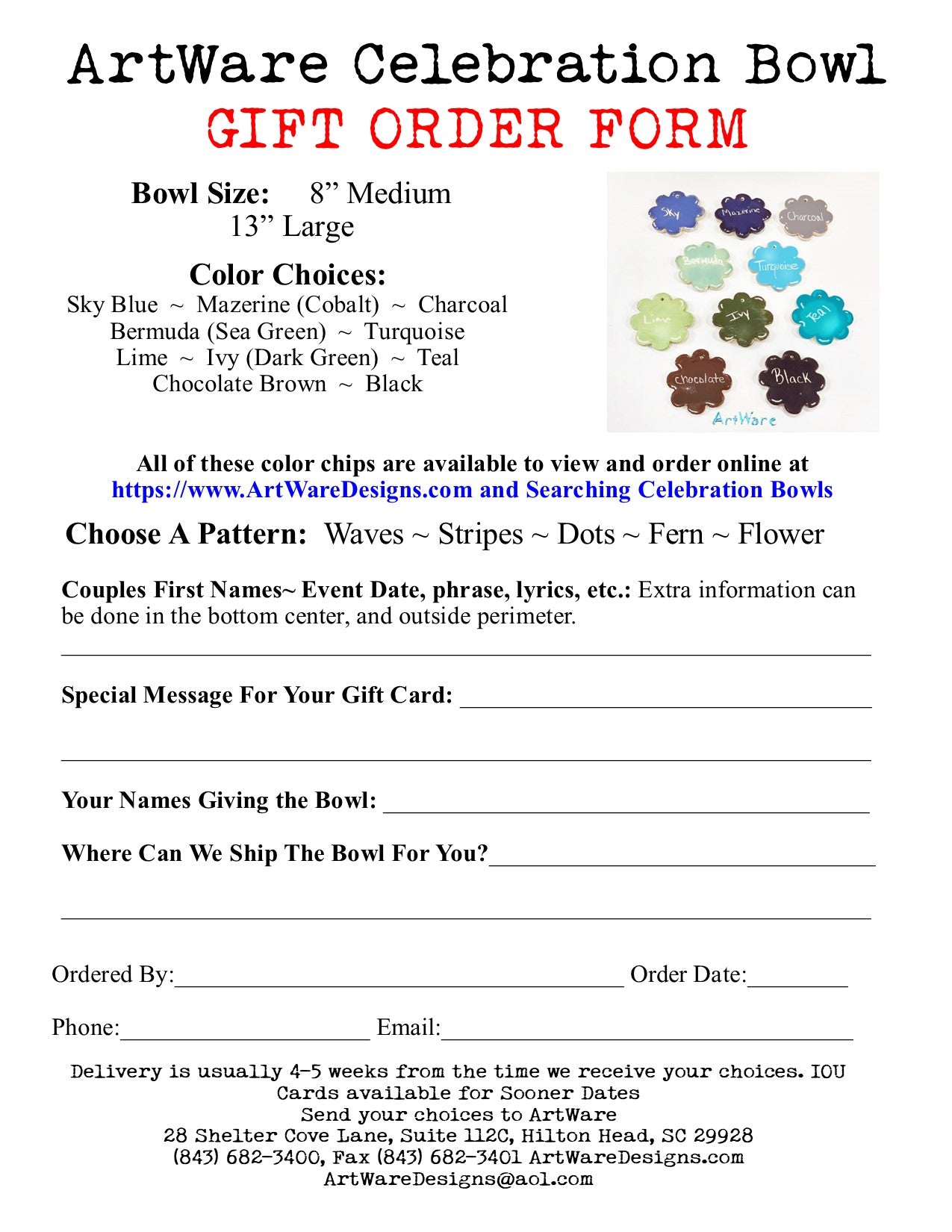 Celebration Bowls- Custom Made Earthen Wear Pottery