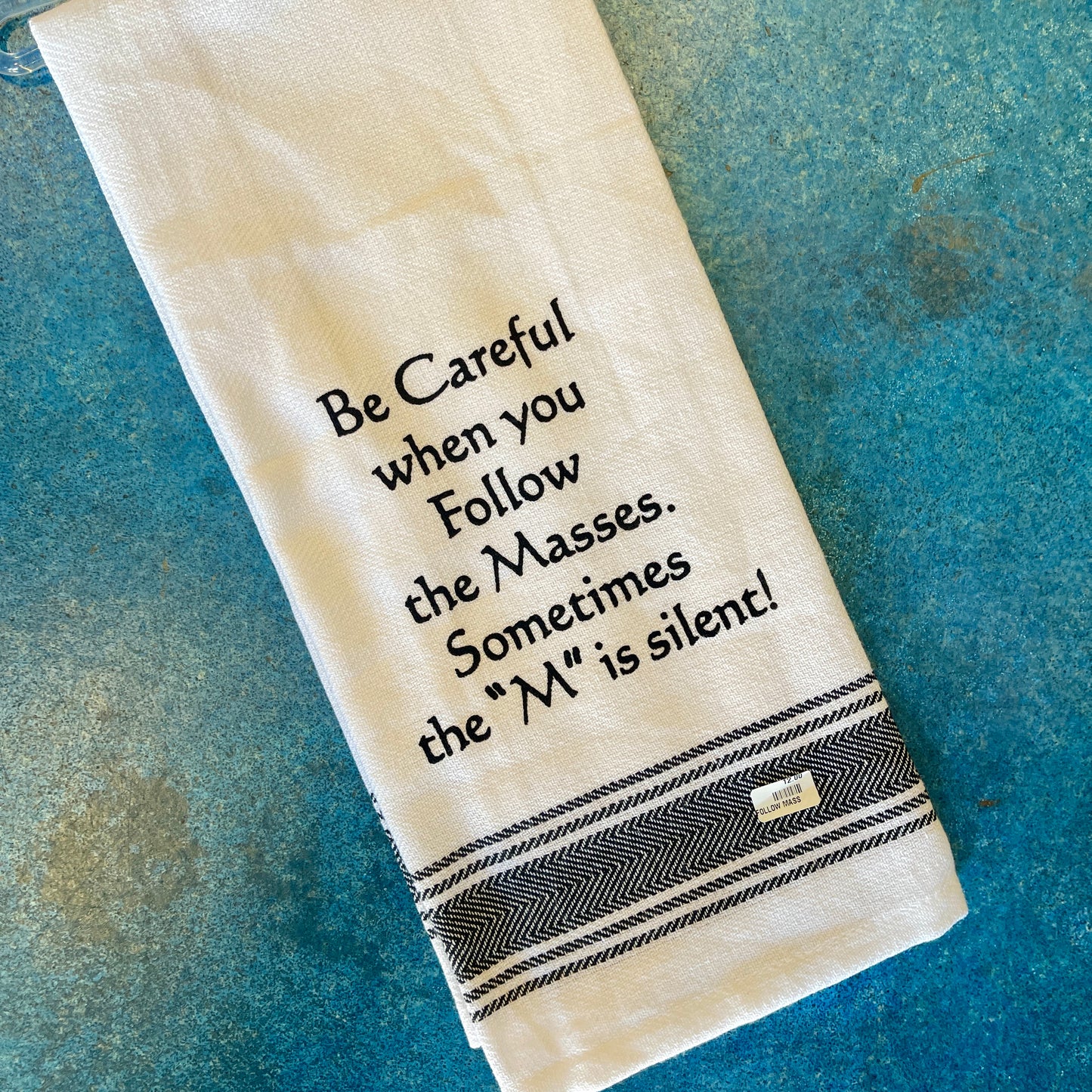 Follow the Masses Dish Towel