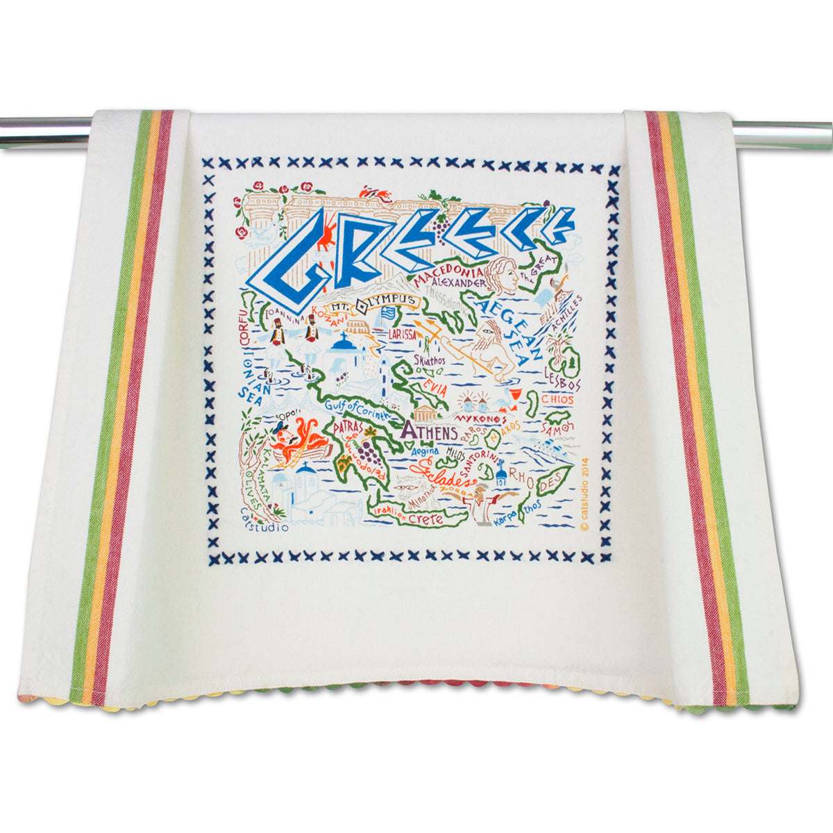 Greece Dish Towel