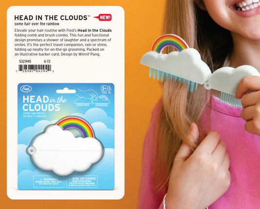 Head in the Clouds Rainbow Folding Brush