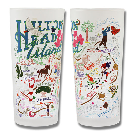 Hilton Head Island Frosted Glass Two PK