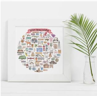 Hilton Head Icon Watercolor 12X12