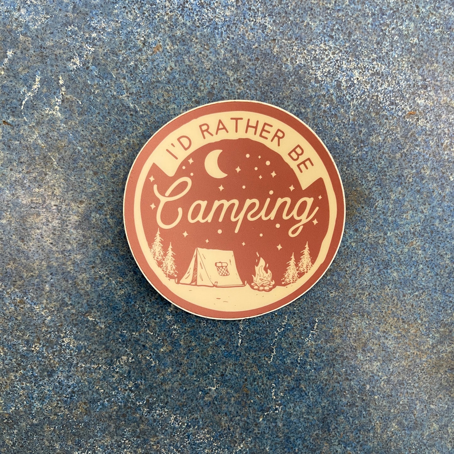 I'd Rather Be Camping Sticker