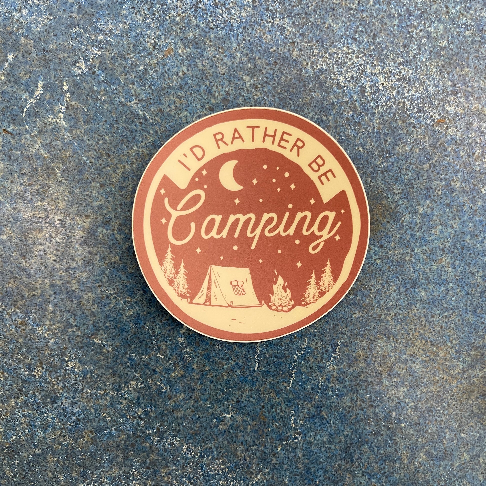 I'd Rather Be Camping Sticker