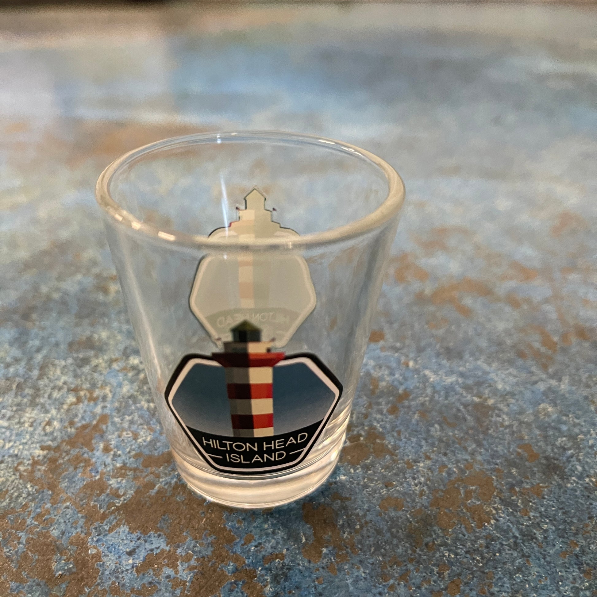 Navy Light House Shot Glass