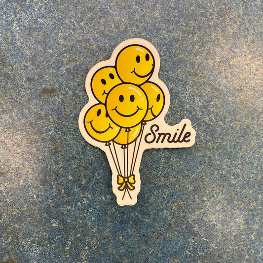 Smiley Face Balloons Sticker