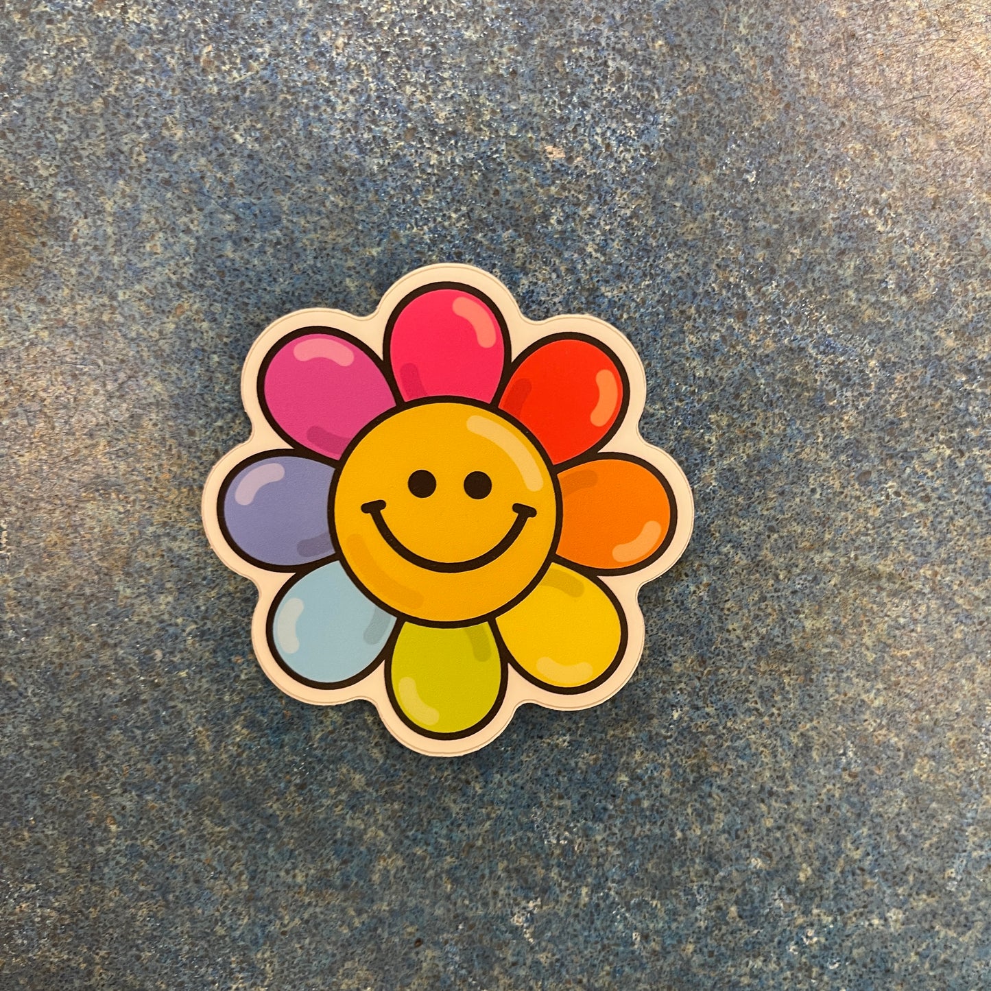 Rainbow Smiley Flower