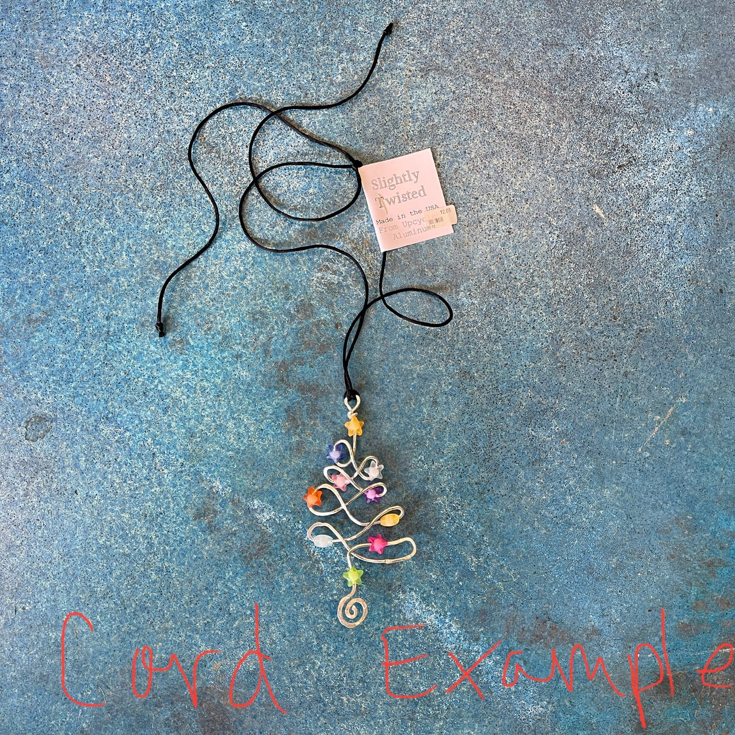 Wire Christmas Tree Necklaces