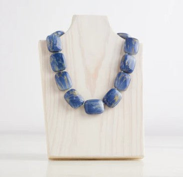 Chicklet Necklace 20 Lapis