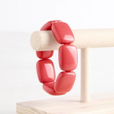 Chicklet 7 Bracelet Coral