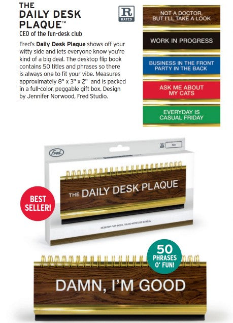 Daily Desk Plaque