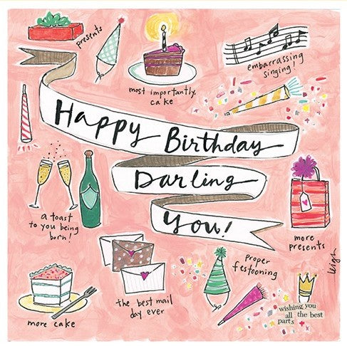 Curly Girl Darling You Card