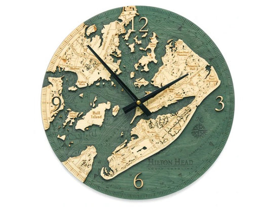 Hilton Head 3D Clock 12 Inch