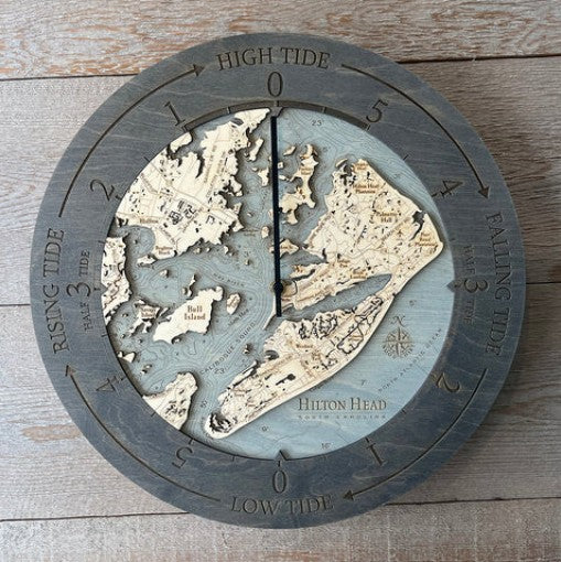Hilton Head 3D Tide Clock 16.5
