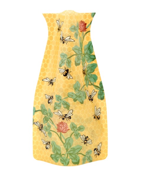 C. Wheeler Honeycomb Bees Vase