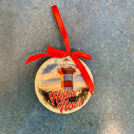 Lighthouse Round Non Breakable Ornament