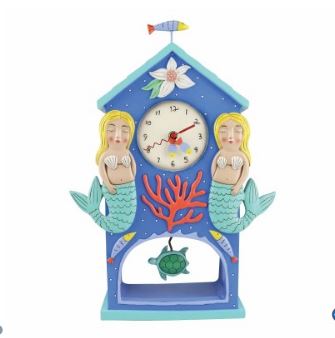 Mermaid Sitting Clock