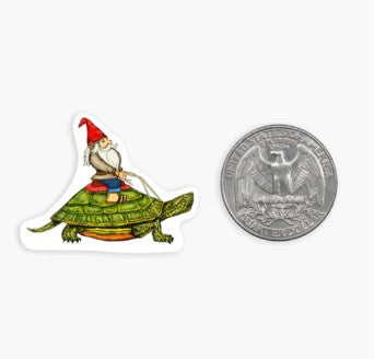 Turtle Rider Mini Sticker