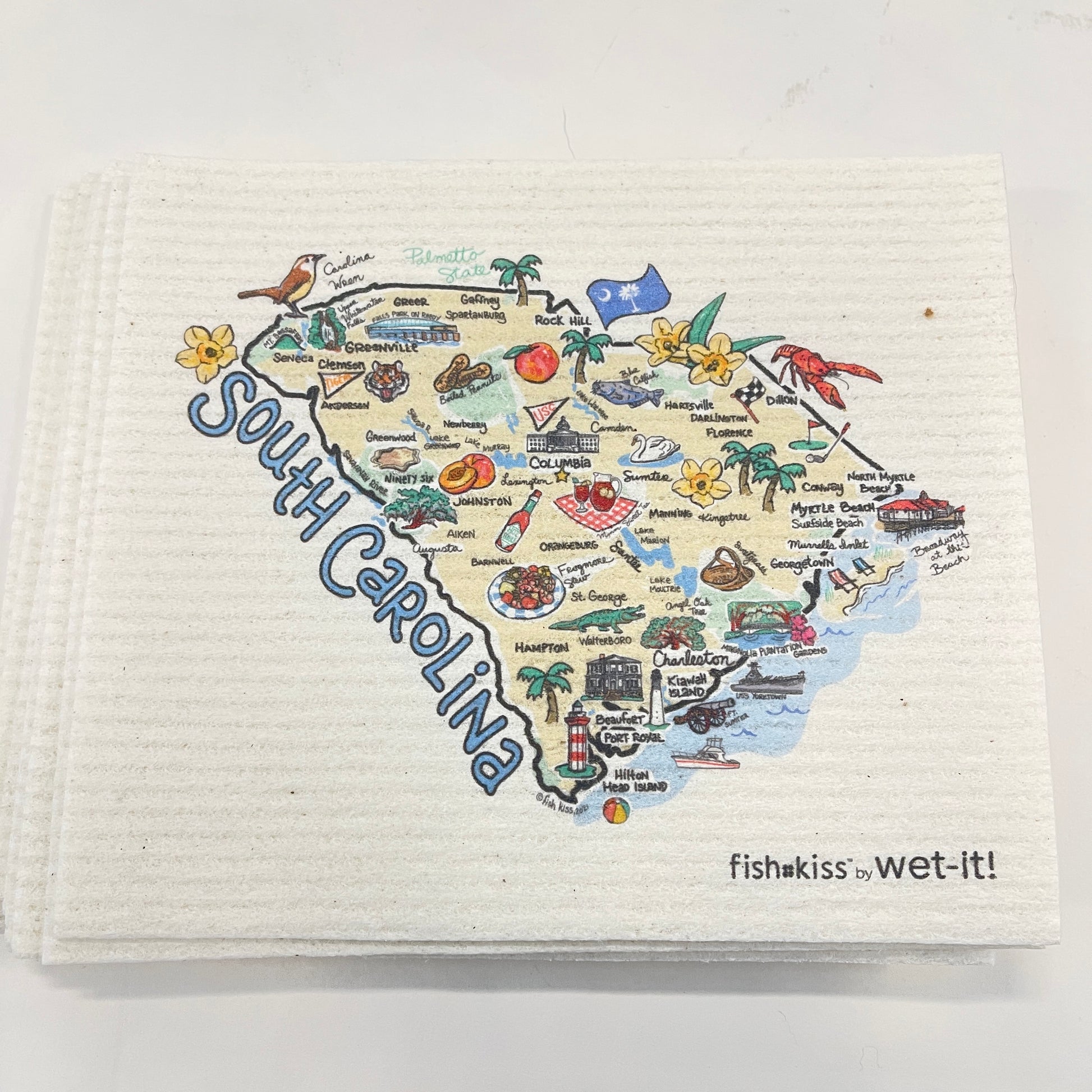Fish Kiss South Carolina Durable Towel