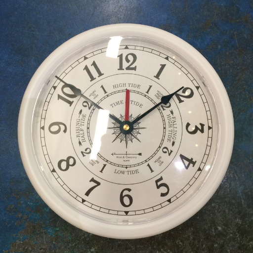 Tide and Clock- White Frame