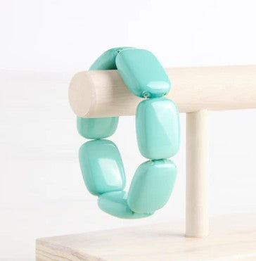Chicklet 6 Bracelet Turquoise