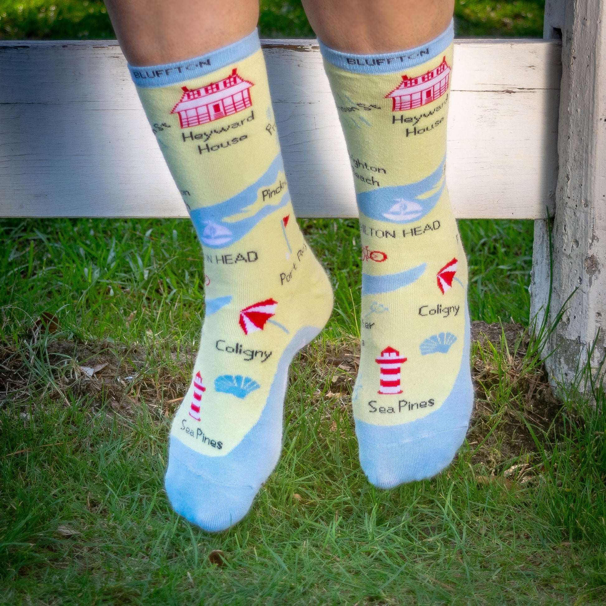 HIlton Head Island Crew Sock L/XL