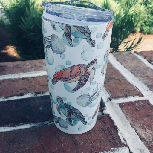 Sea Turtle White Straight Wall 20oz.